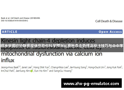 精准掌握欧协联赛程信息助你科学预测比赛胜负走势提高投注技巧与命中率 精准掌握欧协联赛程信息助你科学预测比赛胜负走势提高投注技巧与命中率